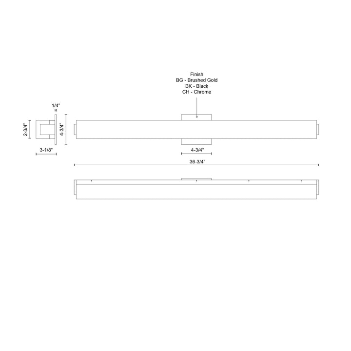 Latitude 37-in Vanity Light