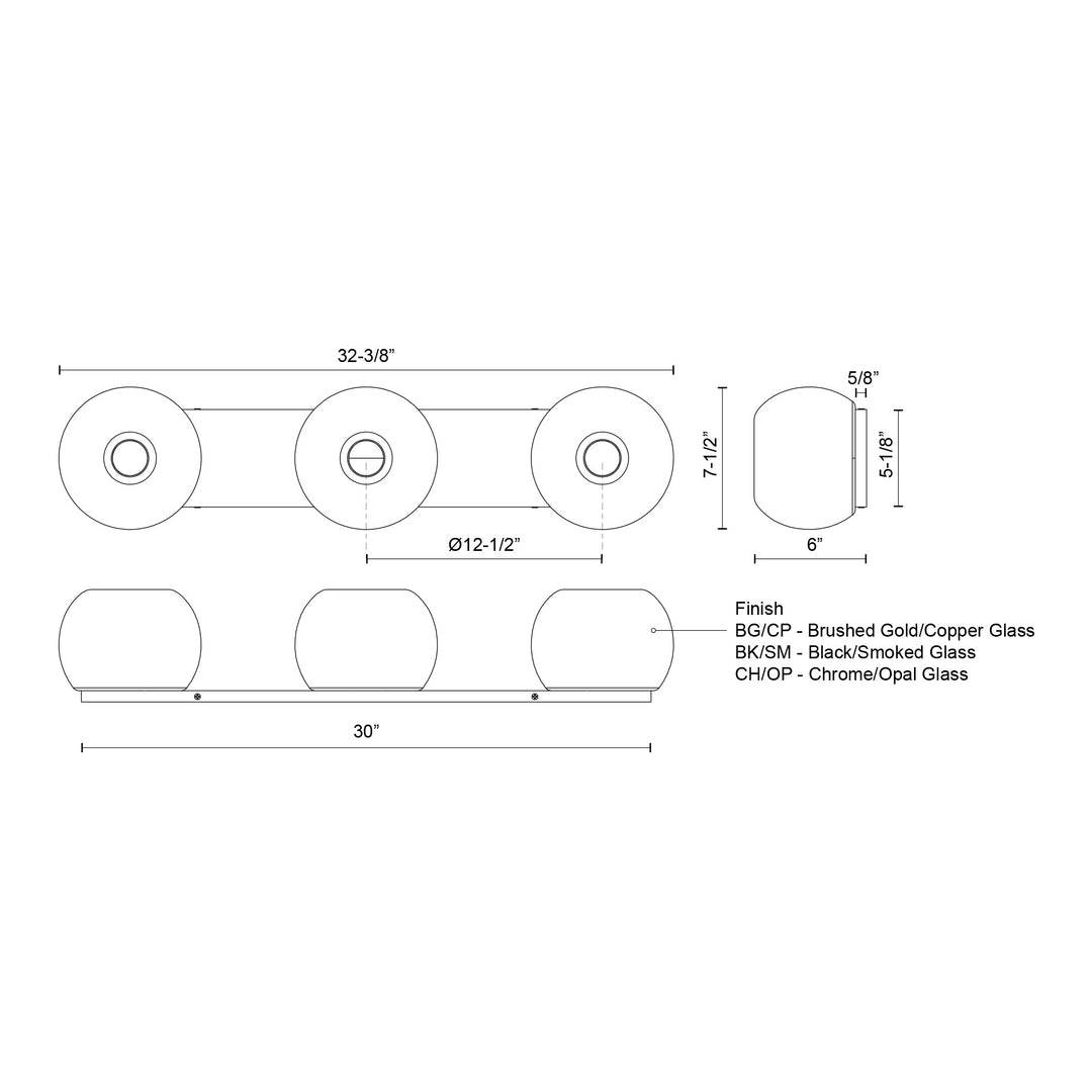 Samar 32-in Vanity Light