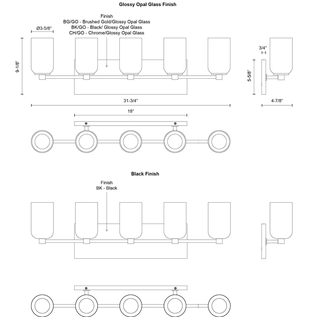 Nola 32-in Vanity Light