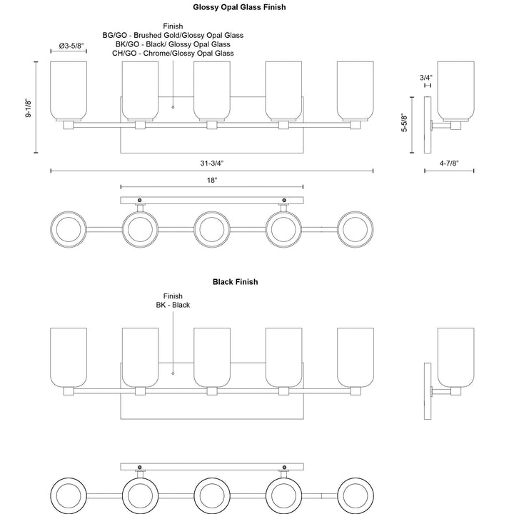 Nola 32-in Vanity Light