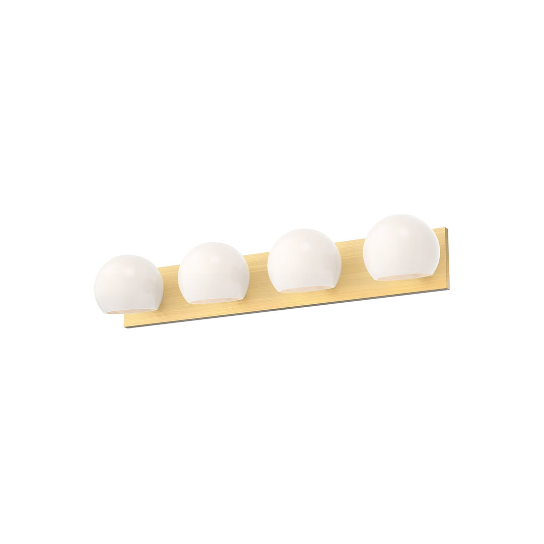 Willow 31-in Brushed Gold/Opal Matte Glass 4 Lights Vanity