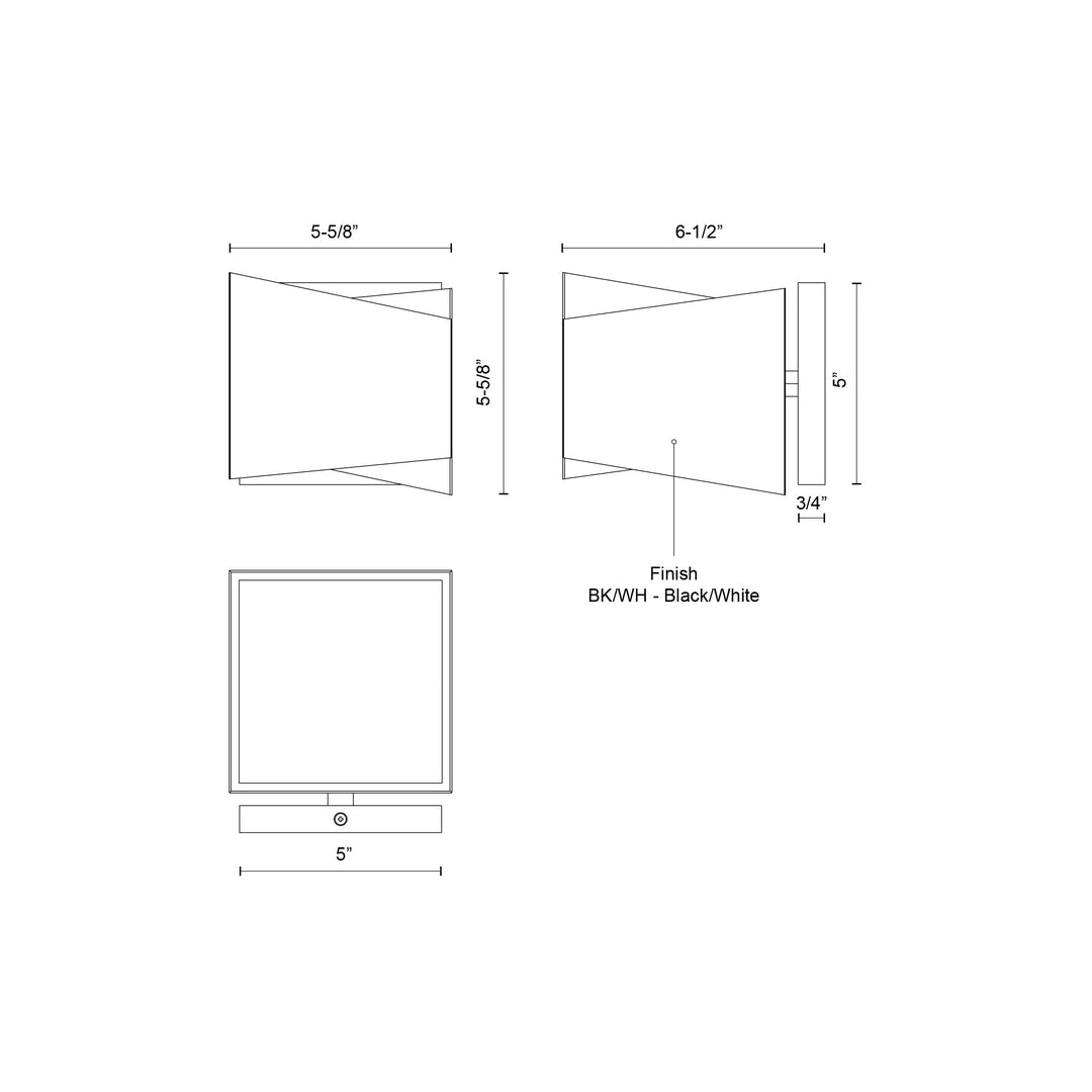 Cubix 5-in Wall Sconce