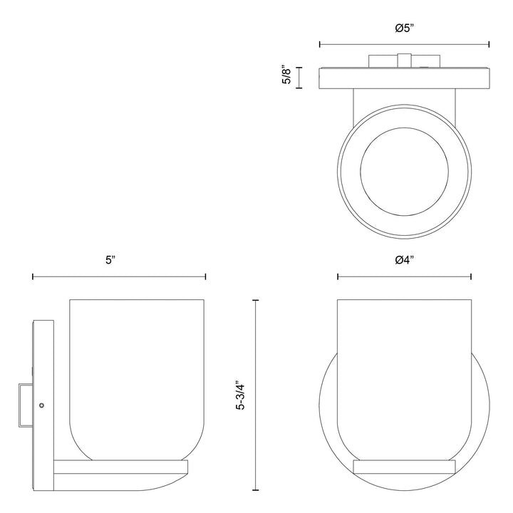 Cedar 4-in Wall Sconce