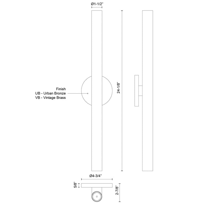 Mason 24-in Wall Sconce