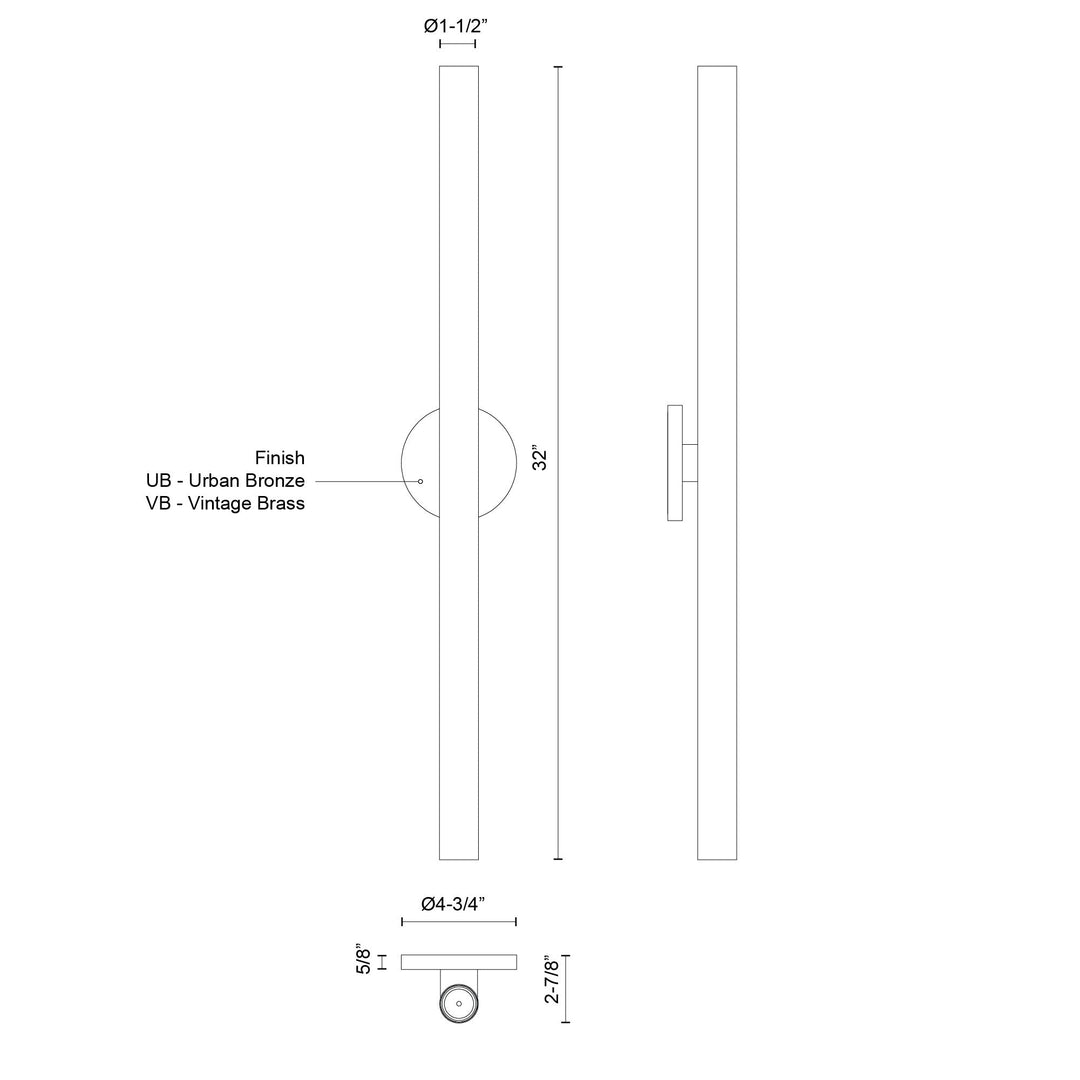 Mason 32-in Wall Sconce