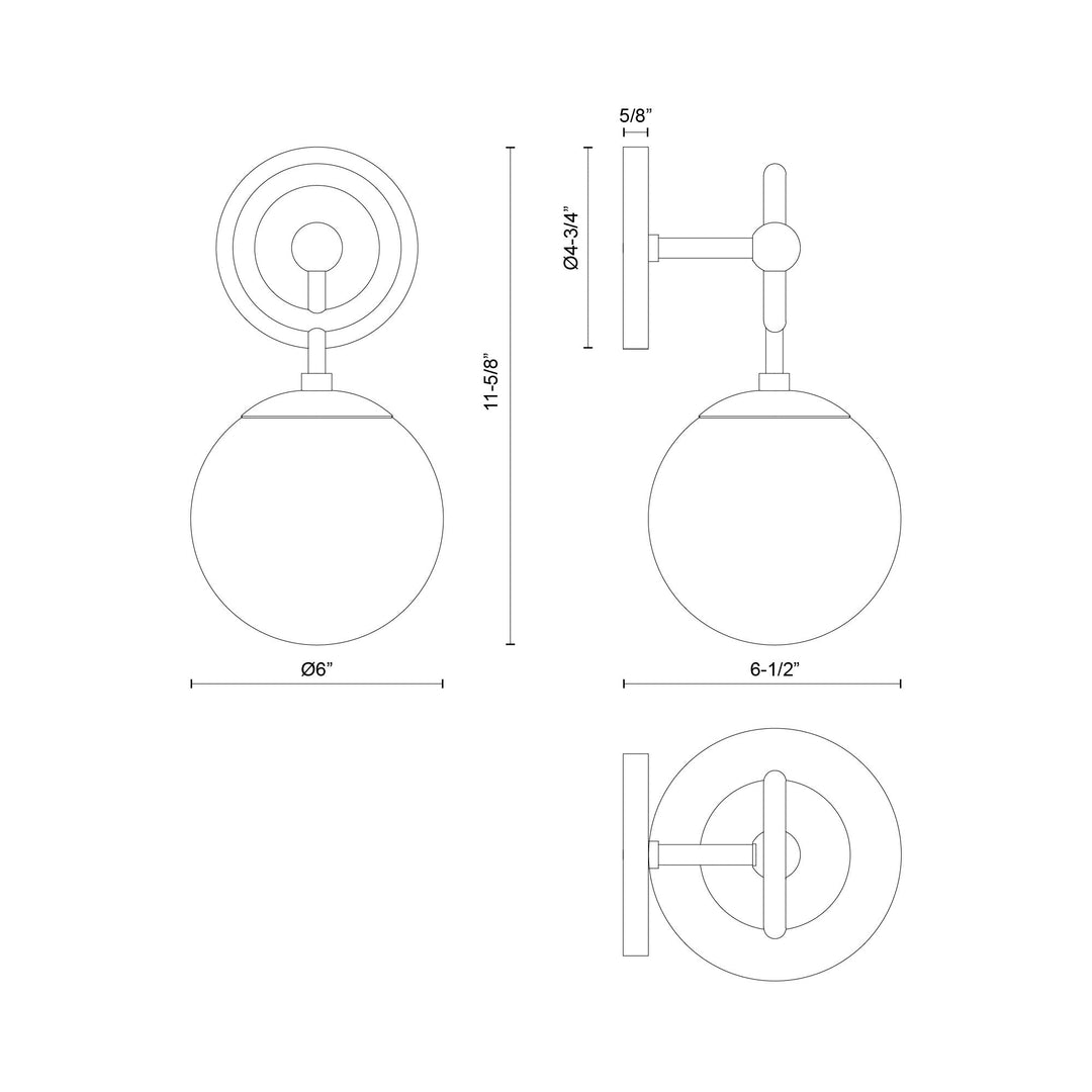 Fiore 6-in Wall/Vanity Light