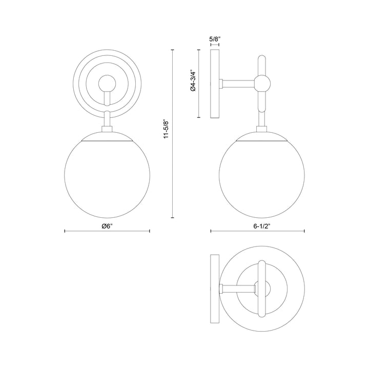 Fiore 6-in Wall/Vanity Light