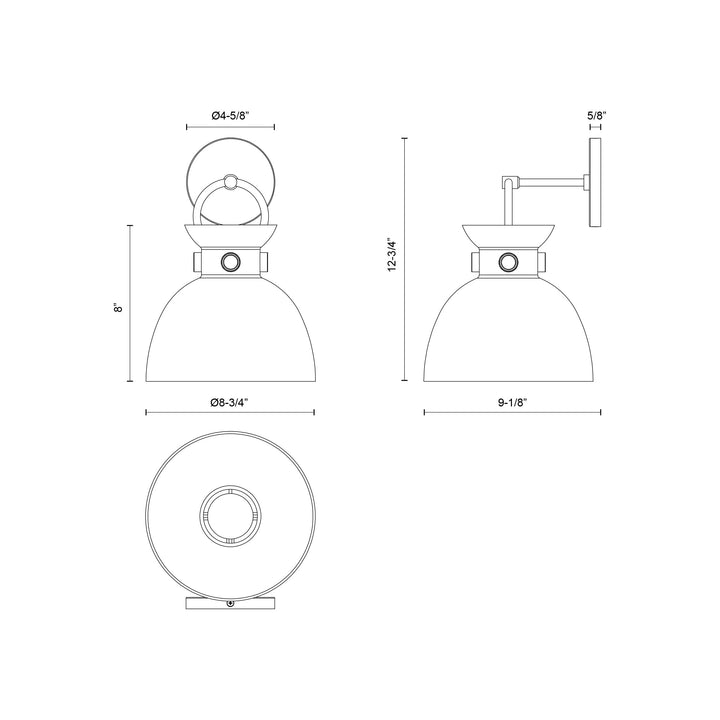 Waldo 9-in Wall/Vanity Light